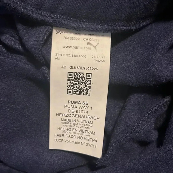 PUMA Men's Fleece Jogger Sweatpants X-Large Blue - Picture 5 of 6